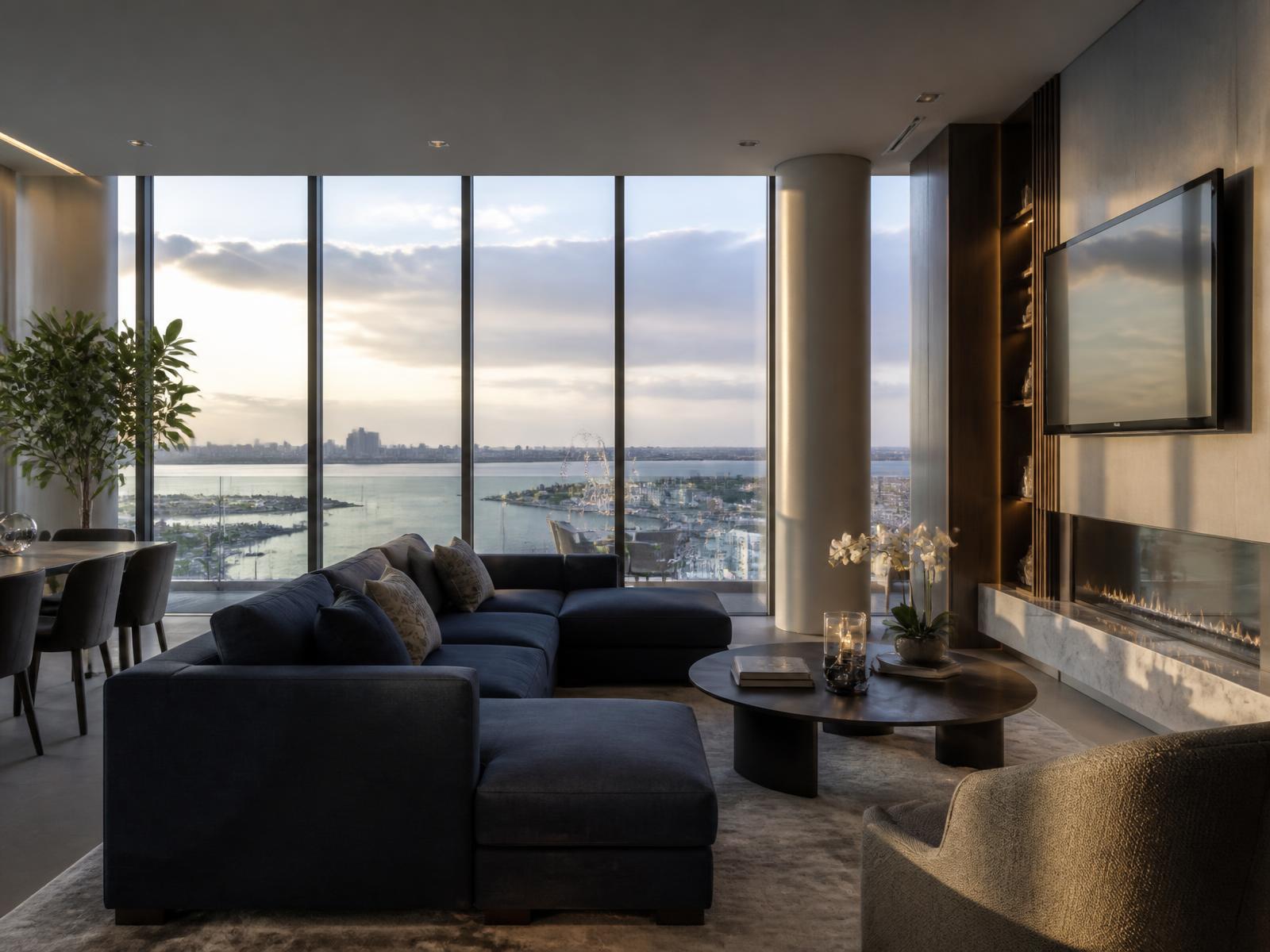 Modern luxury living room interior